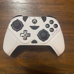 White Xbox Controller with Black Accents